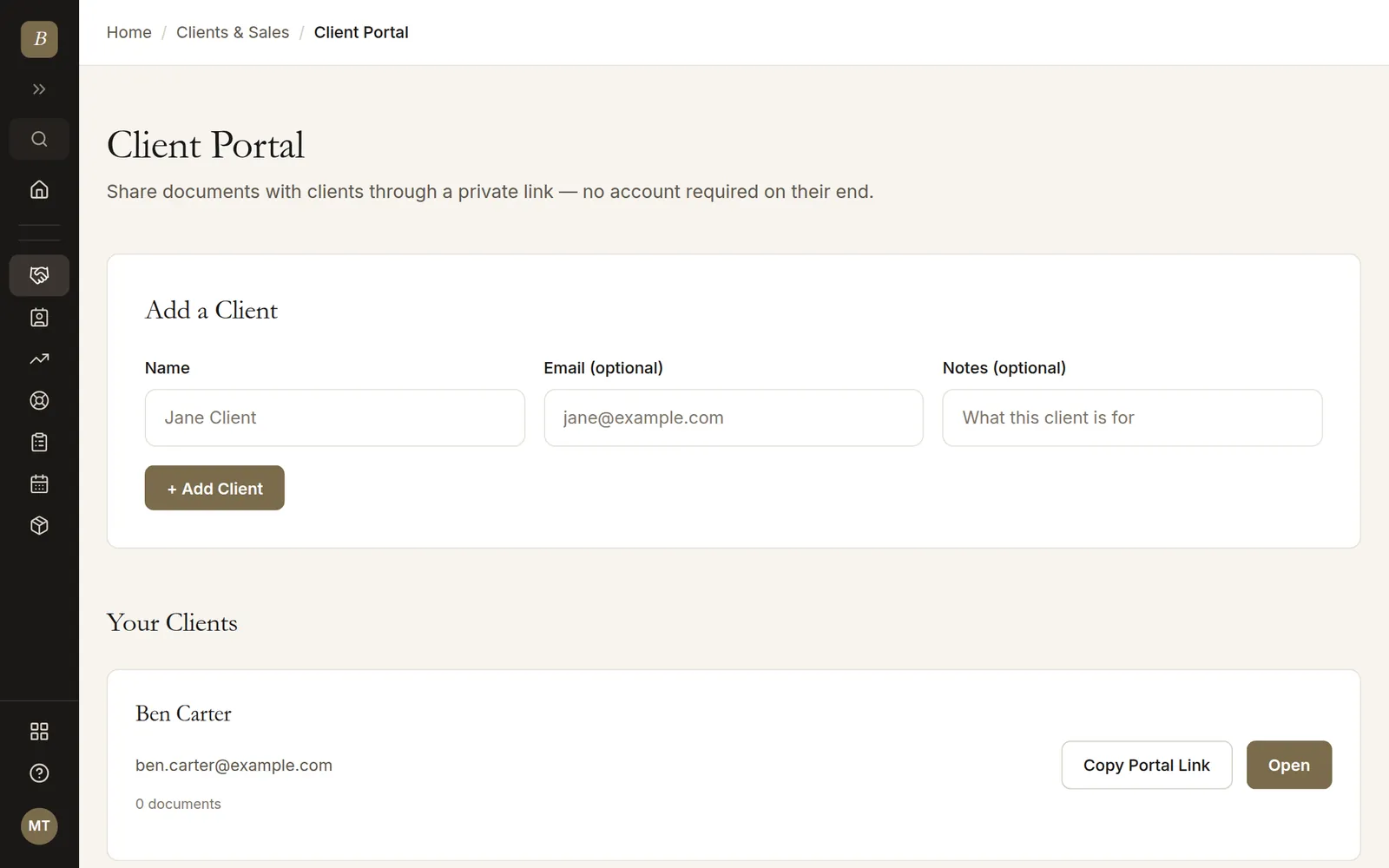 List of client portals