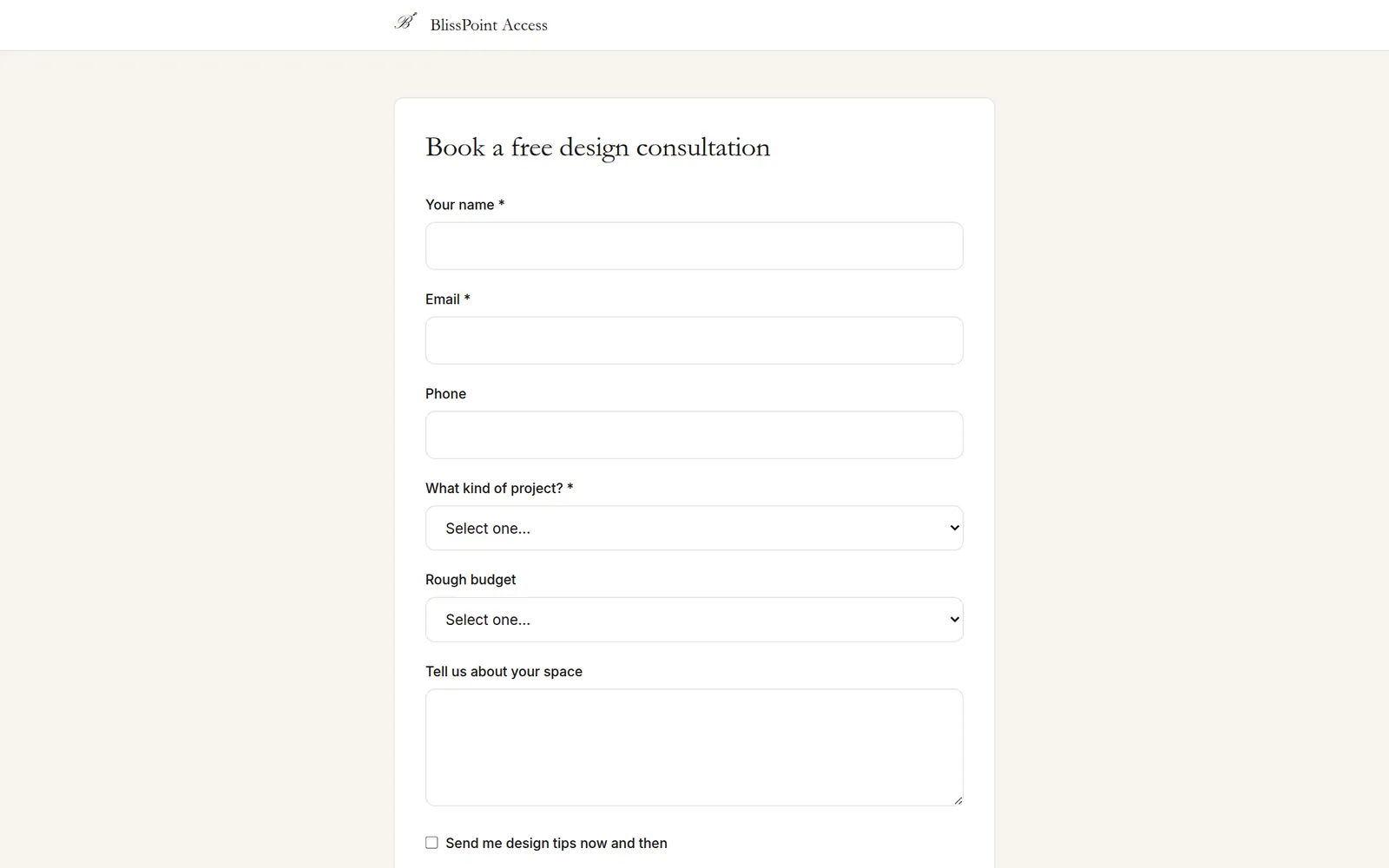 Public consultation request form