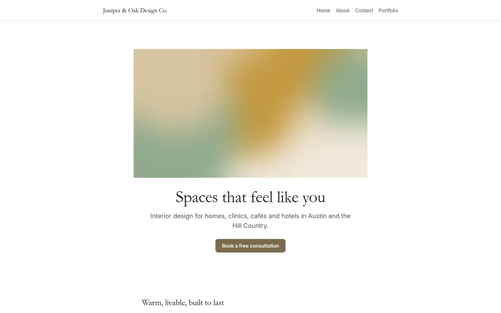 Published business website